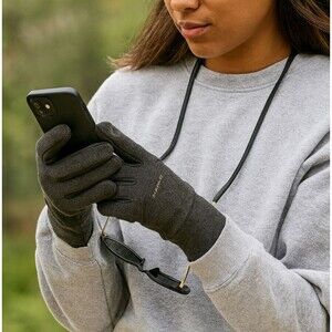 HEAD Sensatec Gray Fleece Gloves M Cozy Warm Utility Touchscreen Compatibility